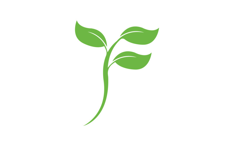 Leaf green ecology tree element icon version v49 Logo Template