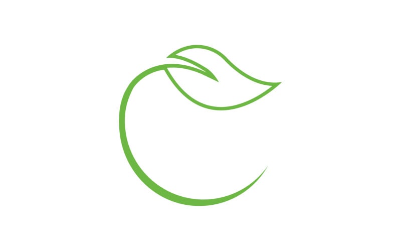 Leaf green ecology tree element icon version v4 Logo Template