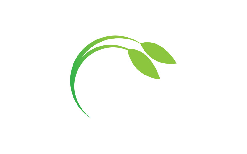 Leaf green ecology tree element icon version v51 Logo Template