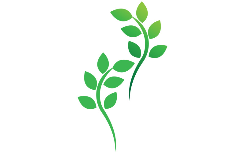 Leaf green ecology tree element icon version v55 Logo Template