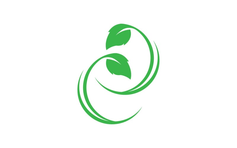 Leaf green ecology tree element icon version v56 Logo Template