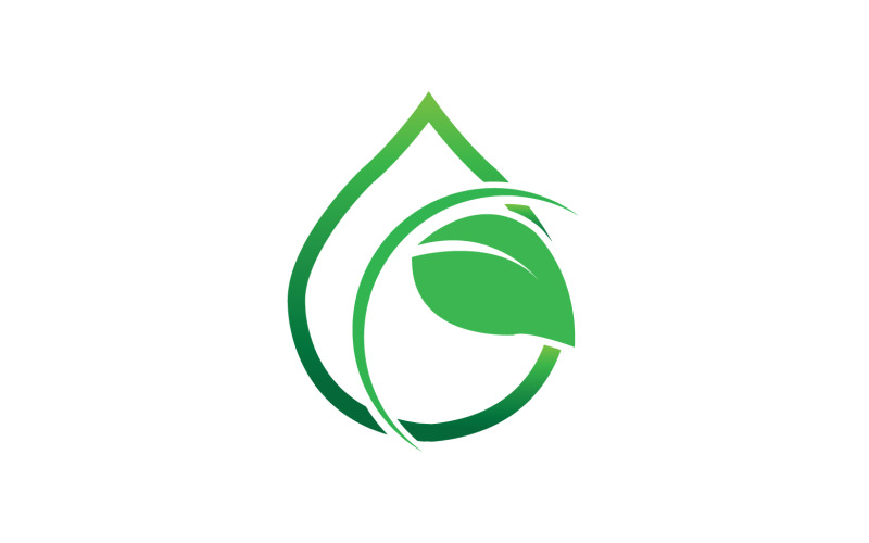 Leaf green ecology tree element icon version v57 Logo Template