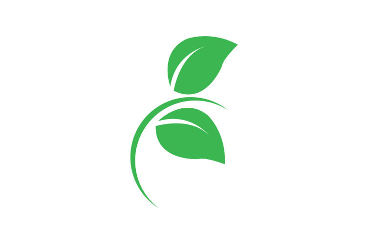 Leaf green ecology tree element icon version v58 Logo Template