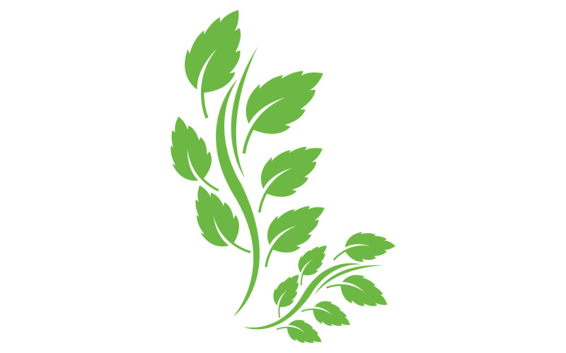 Leaf green ecology tree element icon version v59 Logo Template