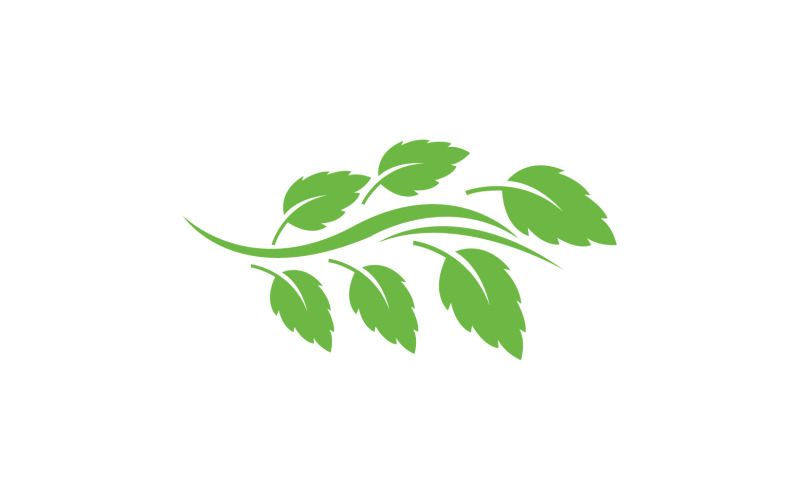 Leaf green ecology tree element icon version v60 Logo Template