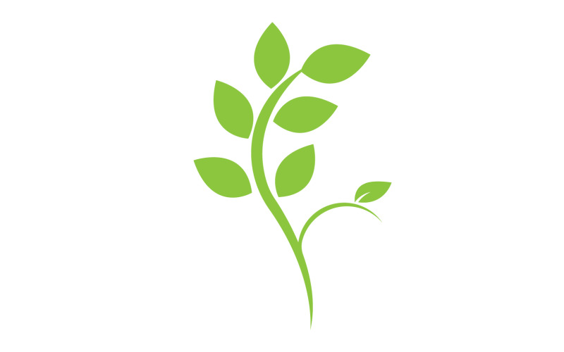 Leaf green ecology tree element icon version v7 Logo Template