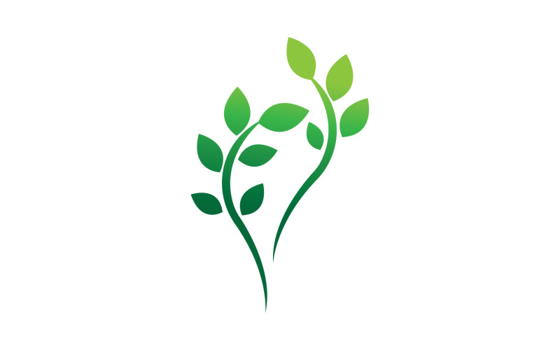 Leaf green ecology tree element icon version v8 Logo Template