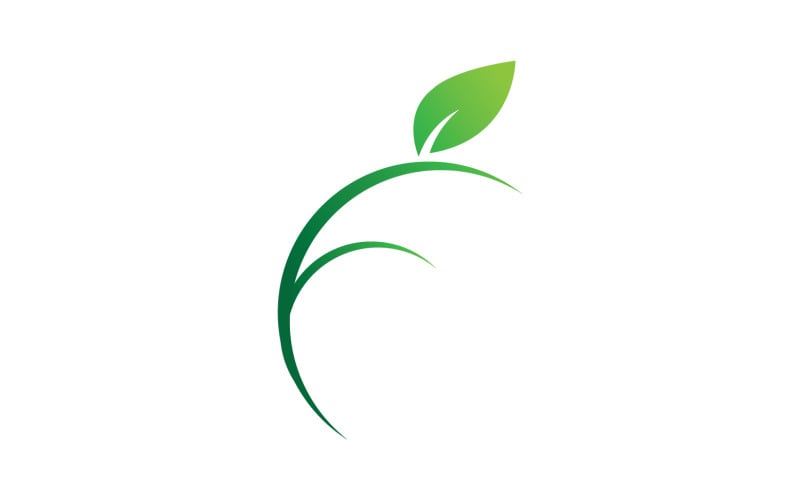 Leaf green ecology tree element icon version v9 Logo Template