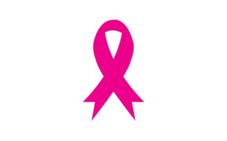 Ribbon pink icon logo element version v2