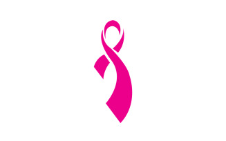 Ribbon pink icon logo element version v15