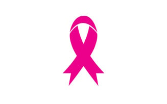 Ribbon pink icon logo element version v19