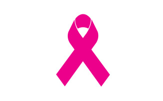 Ribbon pink icon logo element version v1