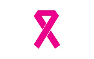 Ribbon pink icon logo element version v22