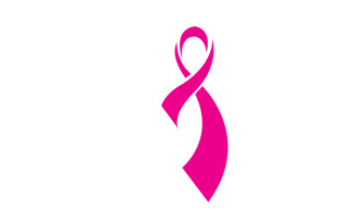 Ribbon pink icon logo element version v24