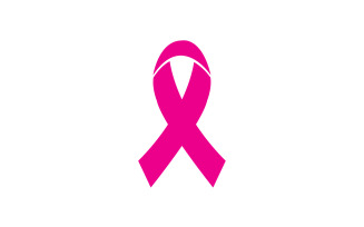 Ribbon pink icon logo element version v26