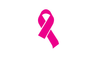 Ribbon pink icon logo element version v29