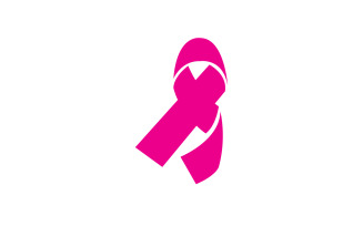 Ribbon pink icon logo element version v30