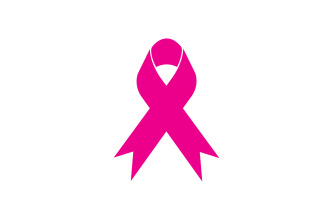 Ribbon pink icon logo element version v33