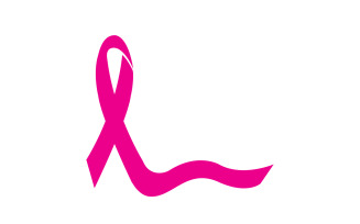 Ribbon pink icon logo element version v34
