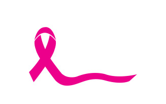 Ribbon pink icon logo element version v50
