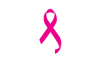 Ribbon pink icon logo element version v5