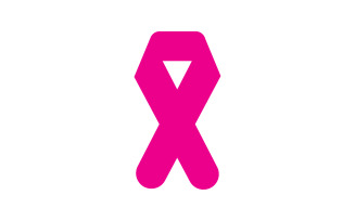 Ribbon pink icon logo element version v6