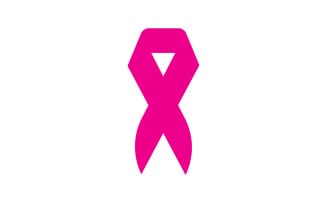 Ribbon pink icon logo element version v8