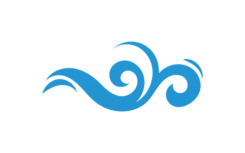 Wave water beach element version v10 Logo Template