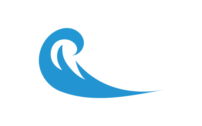 Wave water beach element version v11 Logo Template