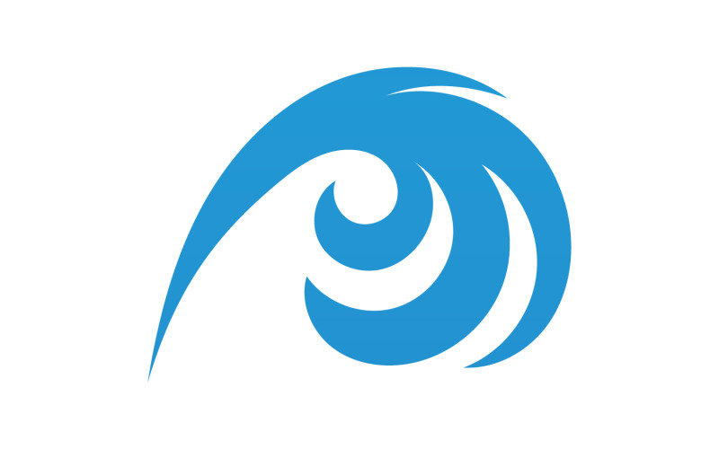 Wave water beach element version v12 Logo Template