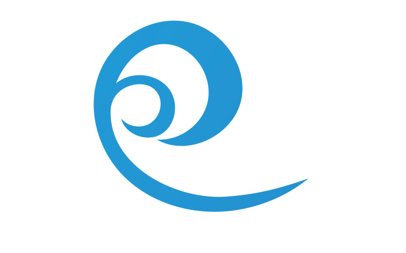Wave water beach element version v13 Logo Template