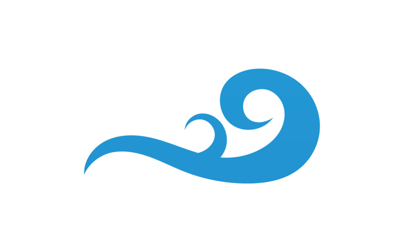Wave water beach element version v15 Logo Template