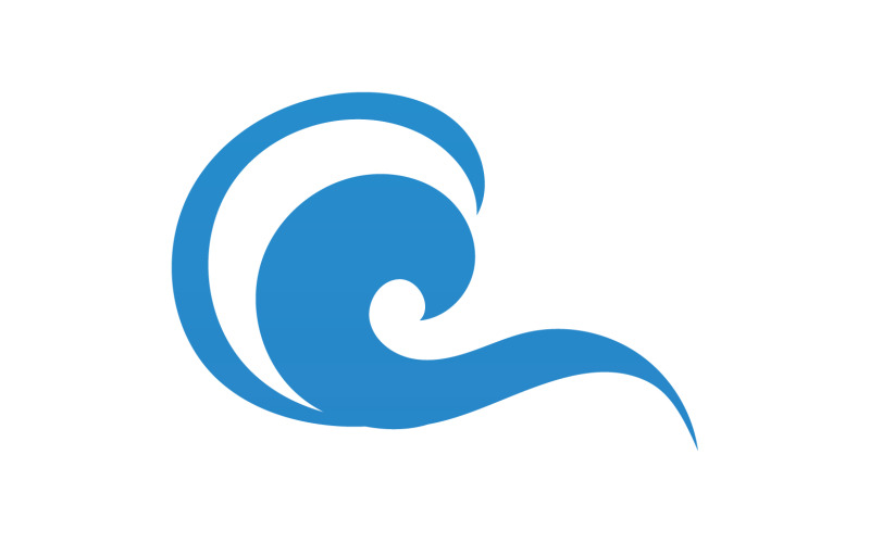 Wave water beach element version v24 Logo Template