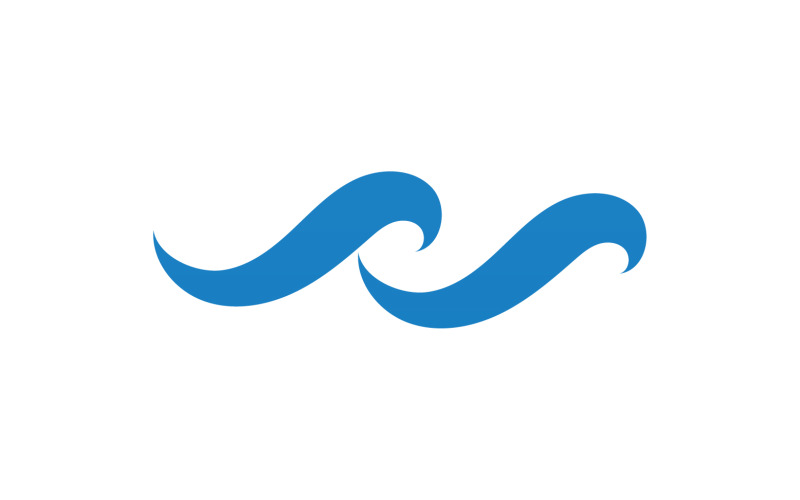 Wave water beach element version v30 Logo Template