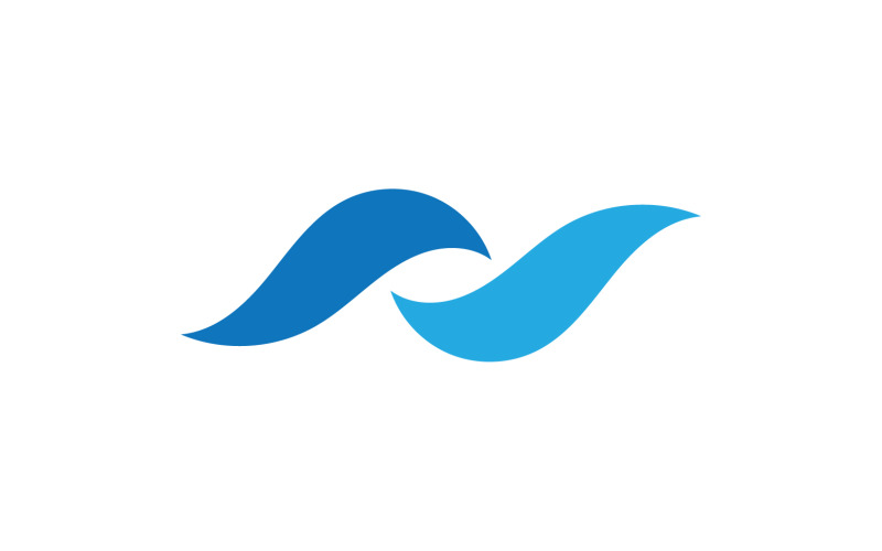 Wave water beach element version v31 Logo Template