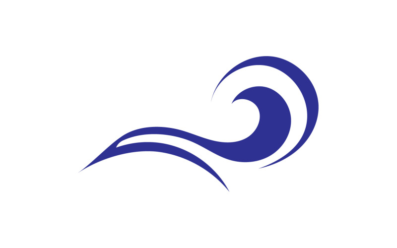 Wave water beach element version v32 Logo Template