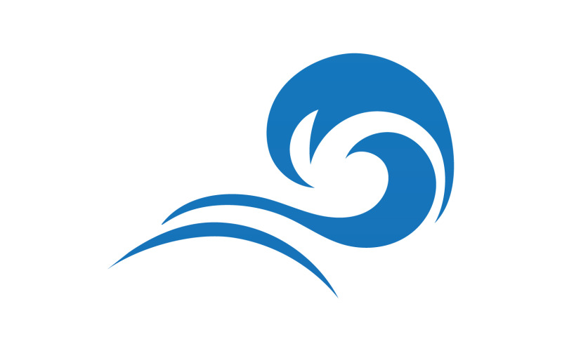 Wave water beach element version v34 Logo Template