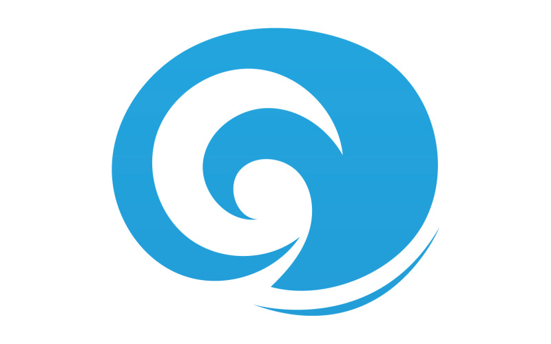 Wave water beach element version v4 Logo Template