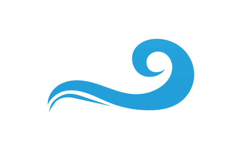 Wave water beach element version v8 Logo Template