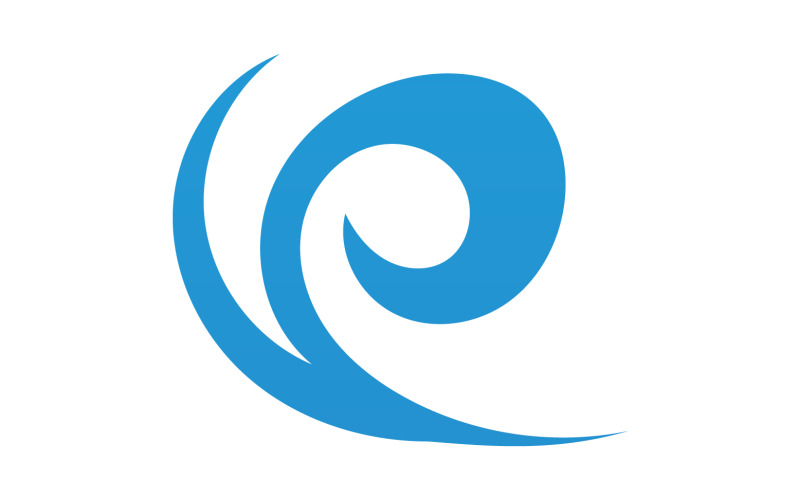 Wave water beach element version v9 Logo Template