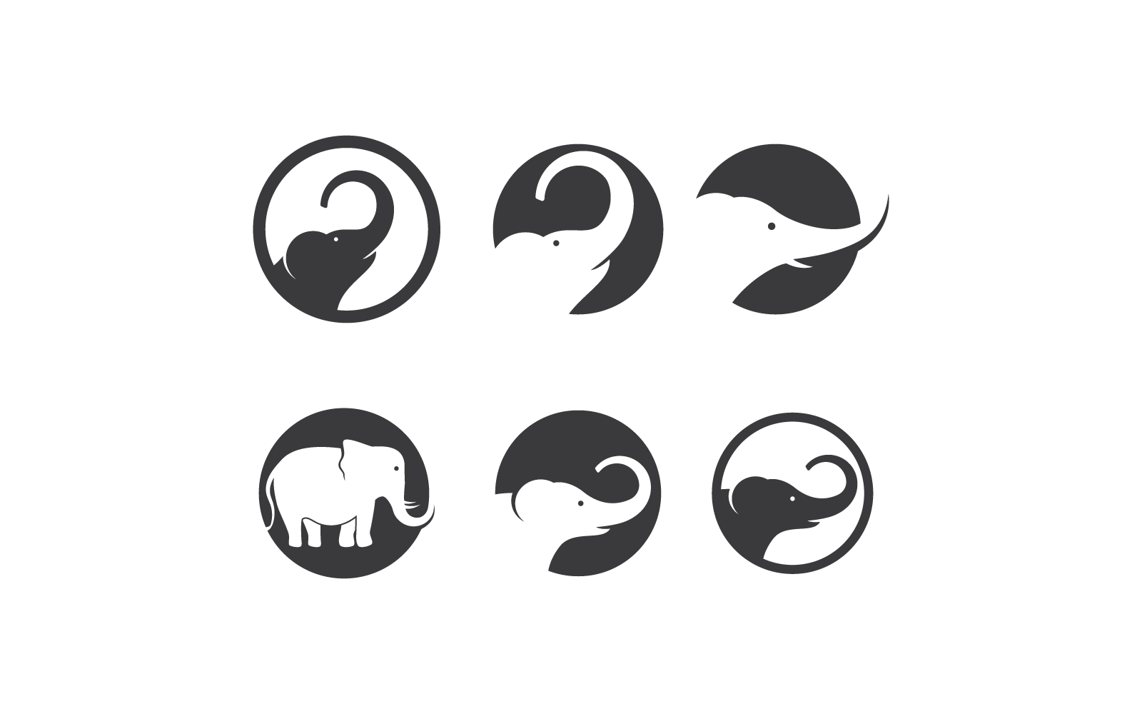 Elephant illustration logo vector icon template
