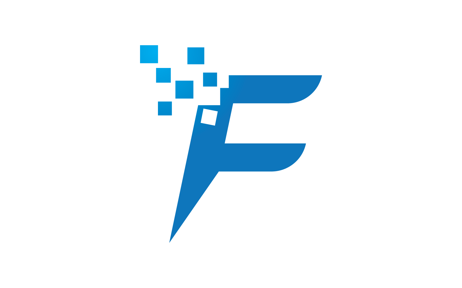 F eerste brief logo vector ontwerpsjabloon