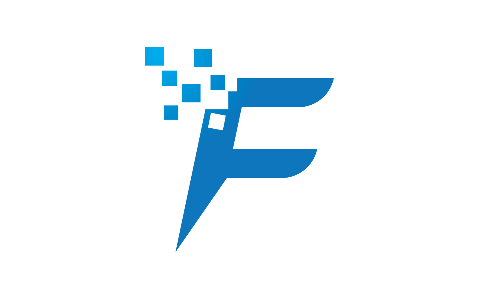 F initial letter logo vector design template