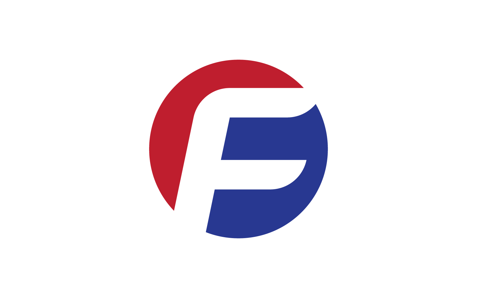 F initial letter logo vector flat design