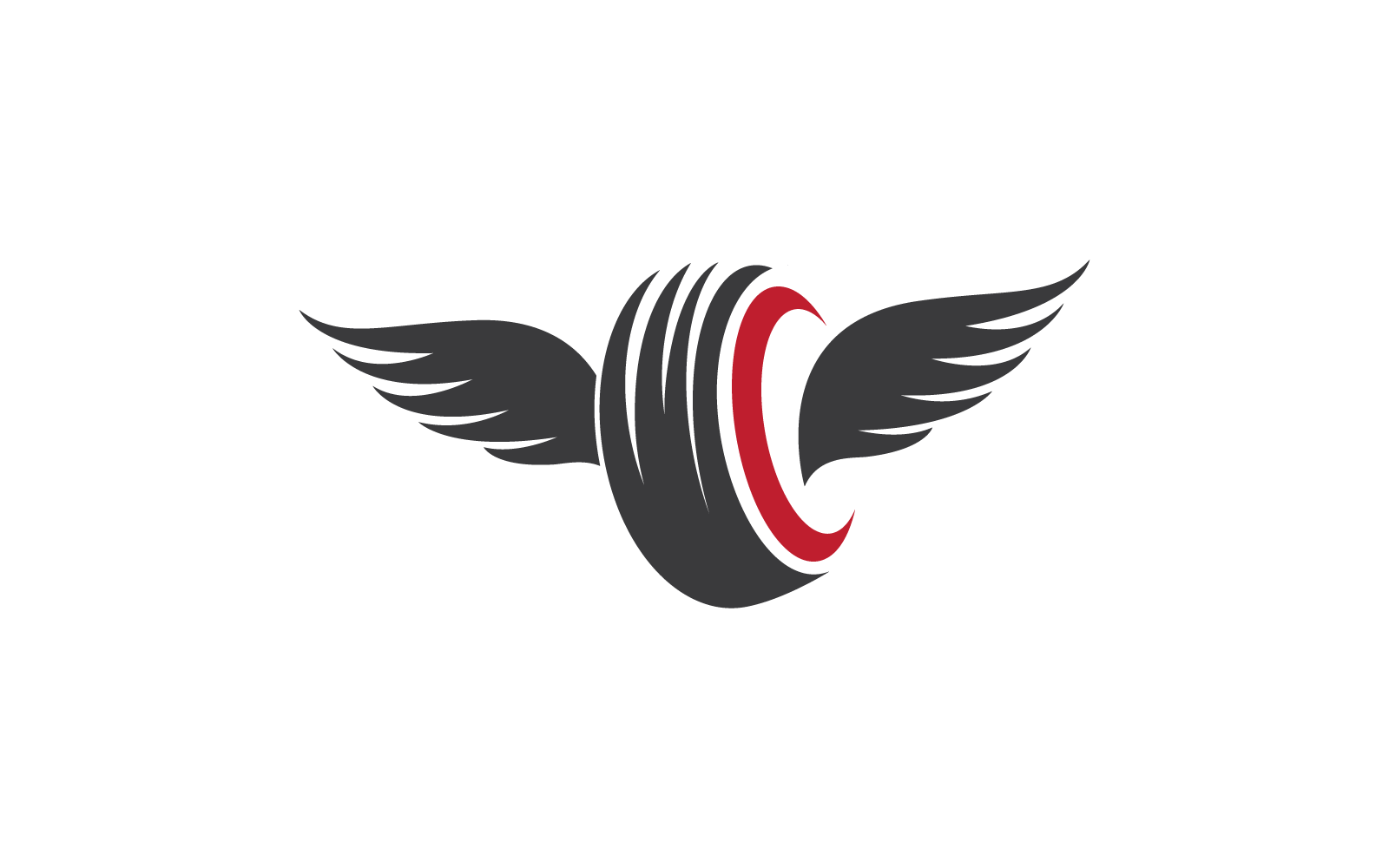 Gumiabroncsok és szárny illusztráció vektor logó sablon
