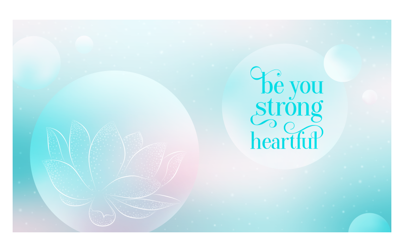 Inspirational Background 14400x8100px With Shining Lotus And Message About Being You