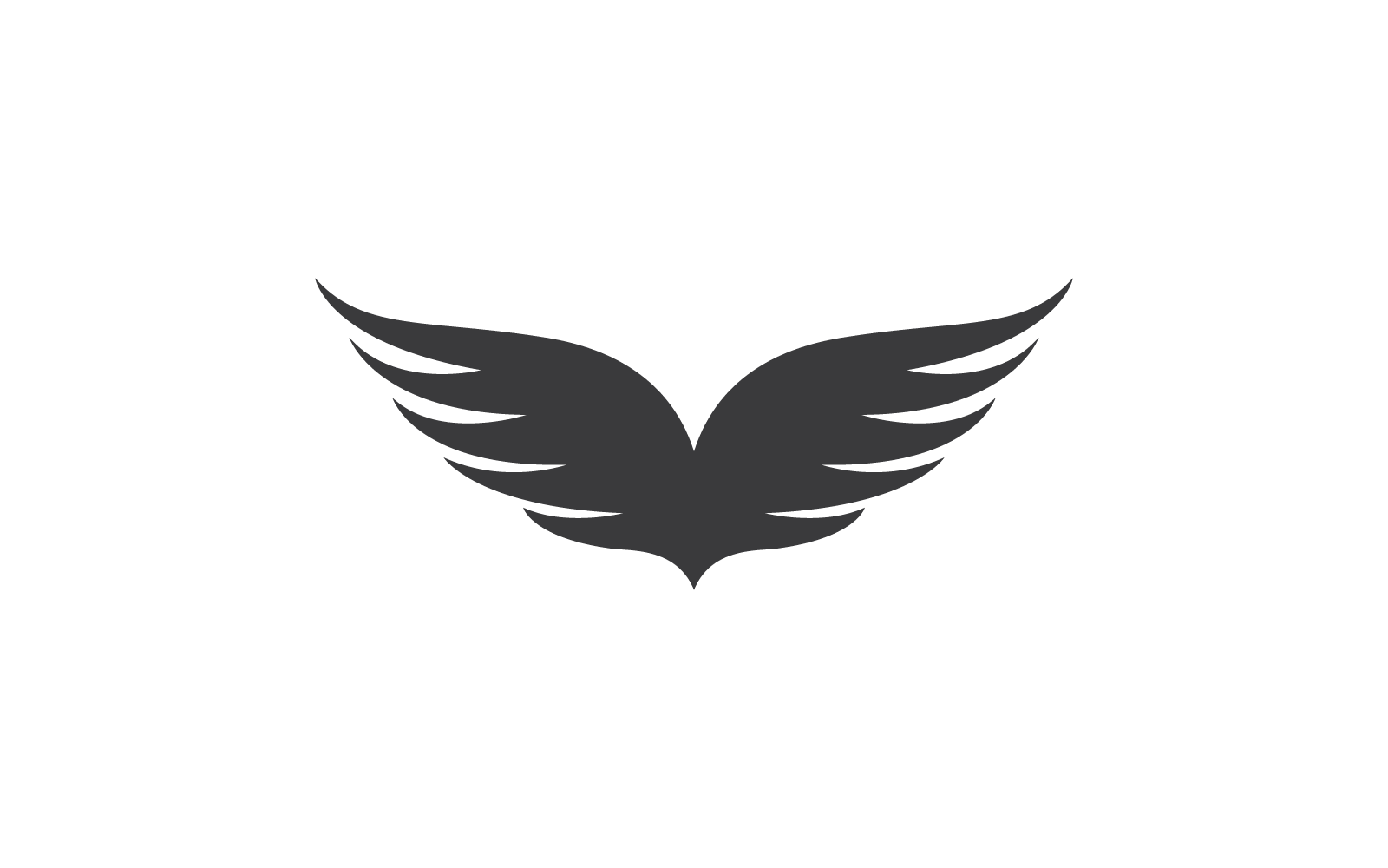 Kanat illüstrasyon logo simge vektör düz tasarım şablonu