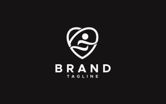 Life coaching love logo design template