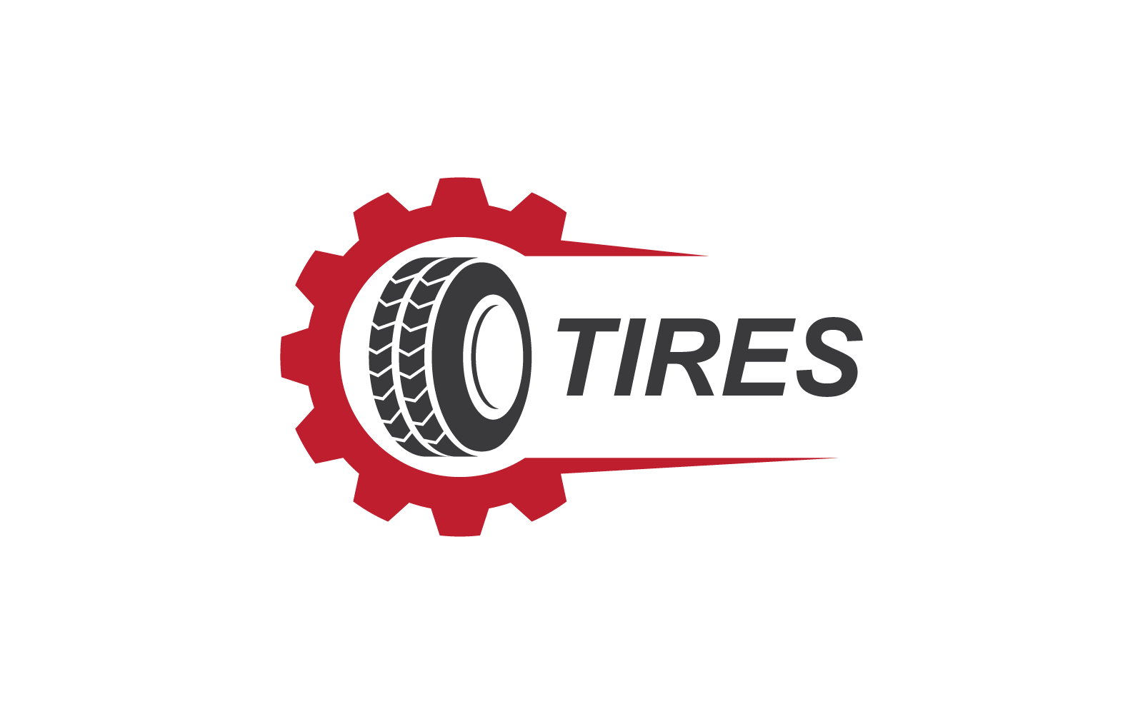 Tires and gear illustration logo icon vector template