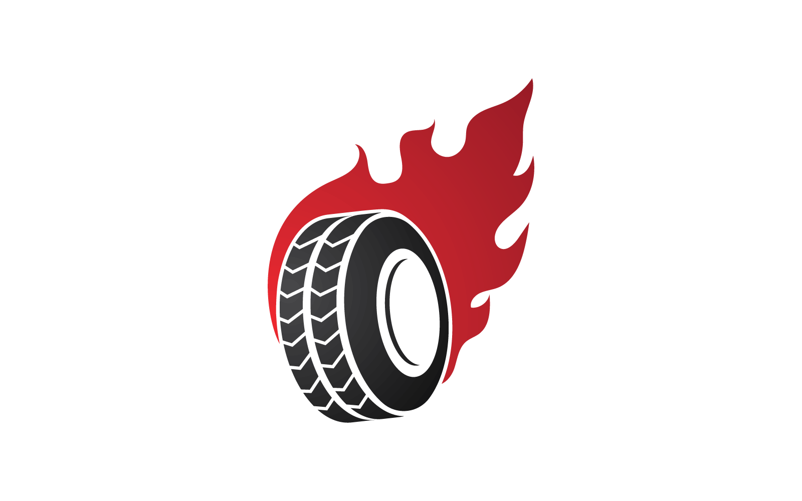 Tires burn illustration logo vector icon template